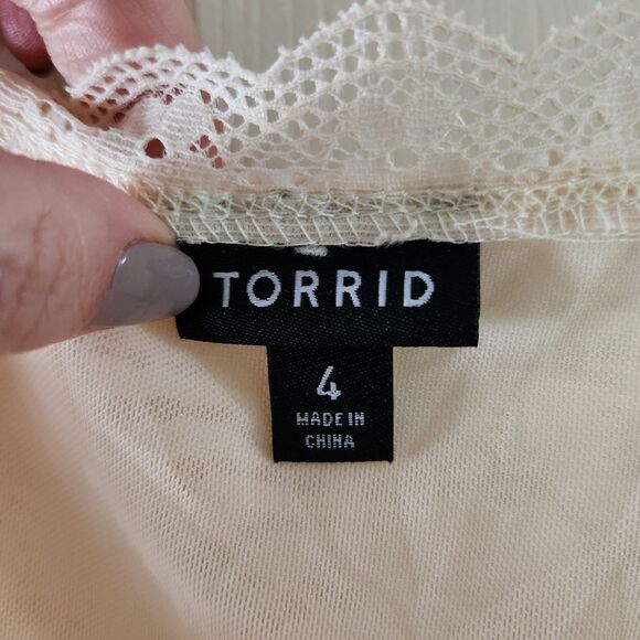 Torrid Women's Y2K Stretchy Sweetheart Neckline Cap Sleeve Camisole, Size 4X - Picture 3 of 5